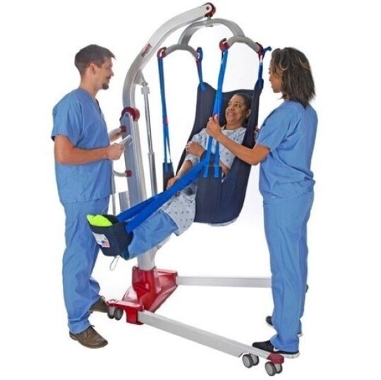 Advantage Opti-Pose High Back Patient Lift Sling shown with non-inclusive limb lifter.