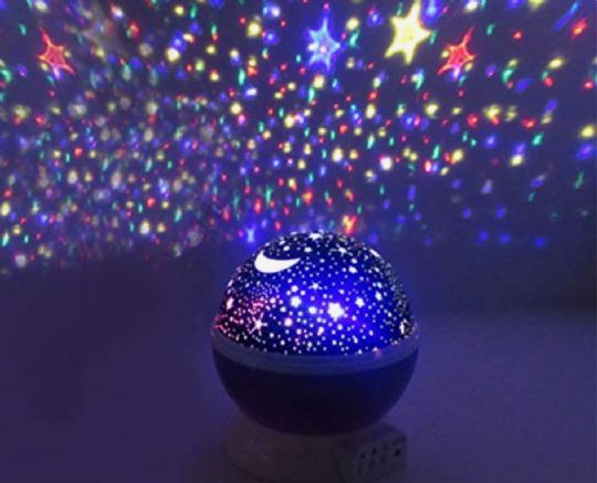 Rotating Star Projector Nightlight 360 Rotating with Battery Power and USB  Cable