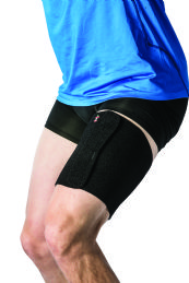Black Thigh Wrap Supports, 1 or 6 Count by Core Products