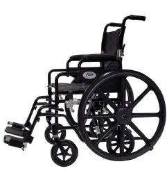 Lightweight Folding Aluminum Manual Wheelchair with 300 Pounds Weight Capacity