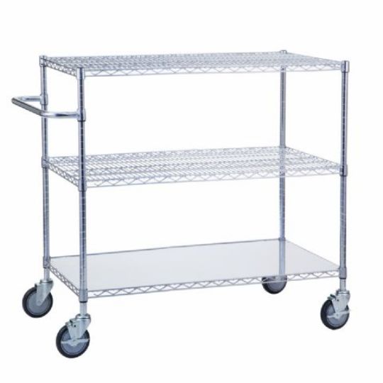 Adjustable Utility Cart with Solid Bottom