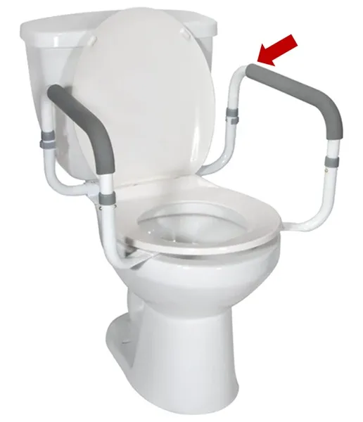 Safety Rail with Padded Armrests for Toilets - Ideal for the