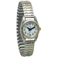Low Vision Two-Tone Expansion Band Watch for Women