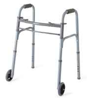 Basic Two-Button Wheeled Walker by Medline