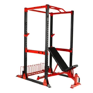 Power Squat Rack System, 11-Gauge Steel Construction with Side Profile ...