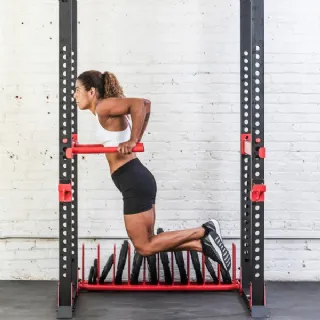 Power Squat Rack System, 11-Gauge Steel Construction with Side Profile ...