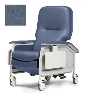 Steel Blue - Deluxe Clinical Care Recliner with Heat and Massage
