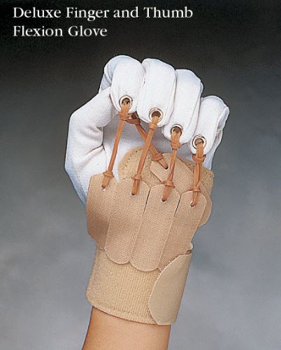 Every finger has a metal eyelet built into the tip where dynamic elastic band is fastened.