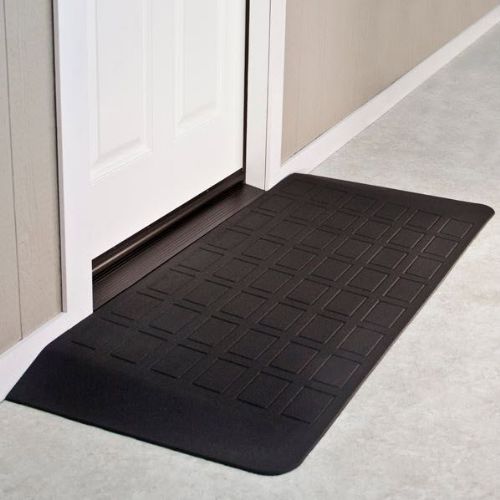 Made from high density reclaimed rubber, these Rubber Threshold Ramps will not fade, crack or deteriorate and are guaranteed to resist damage caused by UV rays.