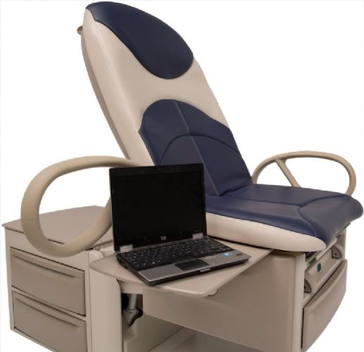 Slide out side desk available in the Brewer 6000 Access High-Low Exam Table.