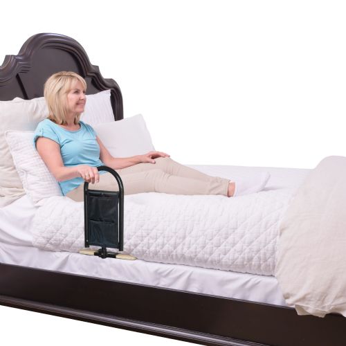 Great low-profile design to assist you in getting in and out of bed