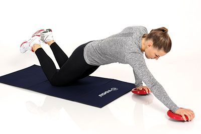The versatile Togu Dynair Twister can be used with other pieces of exercise equipment
