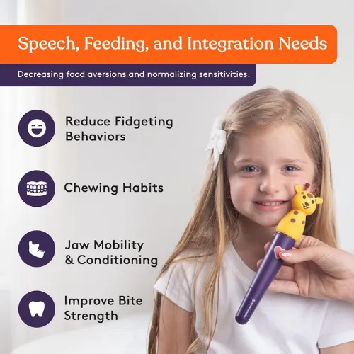 Buzz Pal Vibrating Oral Motor Stimulation Kit with Textured Silicone Heads for Speech and Feeding Support Buzz Pal Vibrating Oral Motor Stimulation Kit with Textured Silicone Heads for Speech and Feeding Support