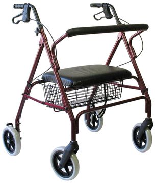  The steel frame of the Extra Wide 24 lb. Bariatric Rollator is built with sturdy and strong materials for a durable product.