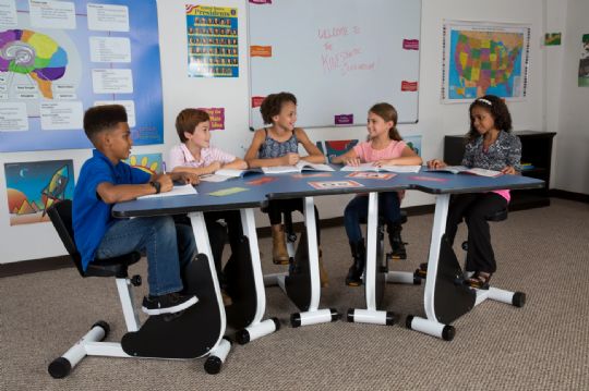 Five-Person Pedal Desk - Elementary for 3rd - 5th Grade