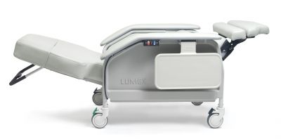 Lumex Extra-Wide Clinical Recliner in Trendelenburg Position
