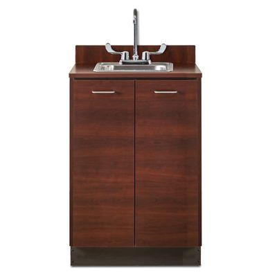 Base Cabinet with 2 Doors and Sink in Dark Cherry