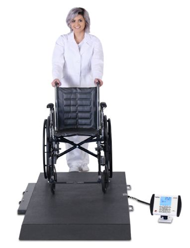 Scale weighing wheelchair