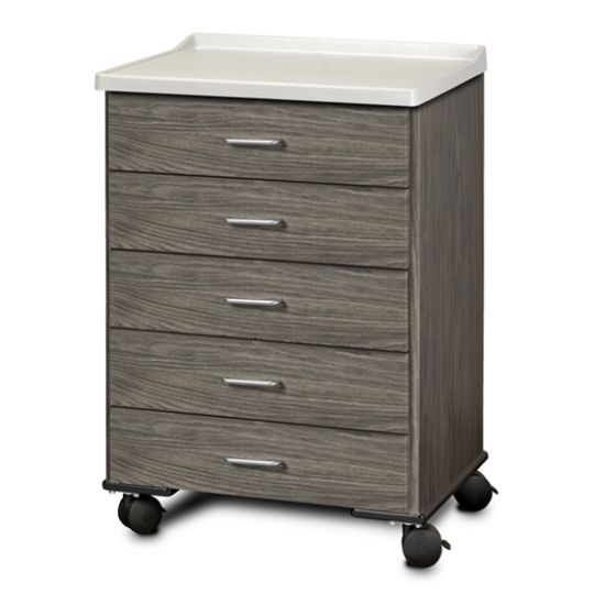 8950-AF Five Drawers - Four Swivel Casters (in Metropolis Grey)
