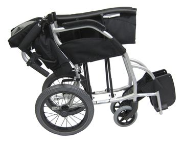 The Ergo Lite Transport Chair may be folded in order to easily transport or store.
