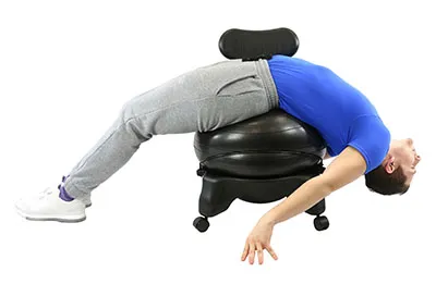 CanDo Ball Chair Base with Removable Backrest