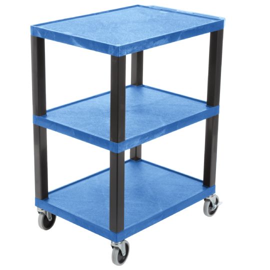 Blue Option of the Tuffy Commercial Busing Cart