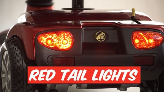 Tail lights make the user visible from the back