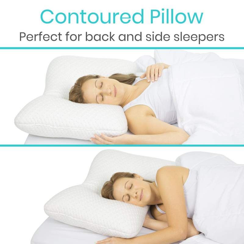 Luxury Memory Foam Core Pillow Soft Orthopaedic Head Neck Support Back Pillow 