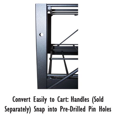Easily convert to cart with handle and wheels (sold separately)