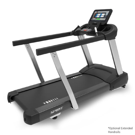 CT800ENT Commercial Smart Treadmill with optional handrails for extra safety