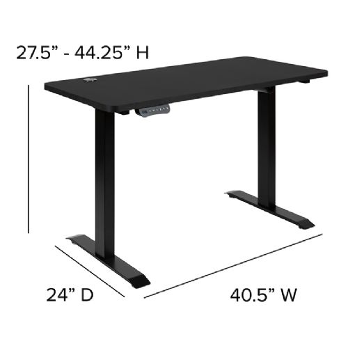 Flash Furniture Electric Height, Height Adjustable Standing Desk Dimensions
