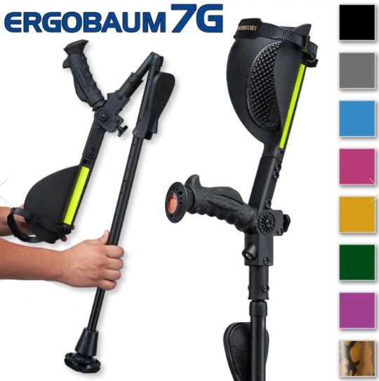 The Ergobaum Royal Ergonomic Forearm Crutch is now available in new exciting colors