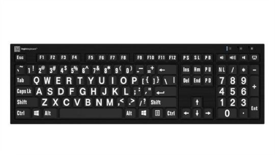 The Black Keys with White Lettering version of the keyboard
