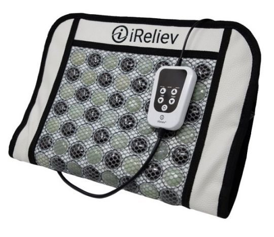 The iReliev Far Infrared Heating Pad with Jade and Tourmaline Folds Easily