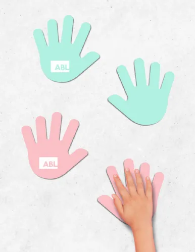 High Five Hands and Feet Adhesive Stickers for Classrooms and Hallways