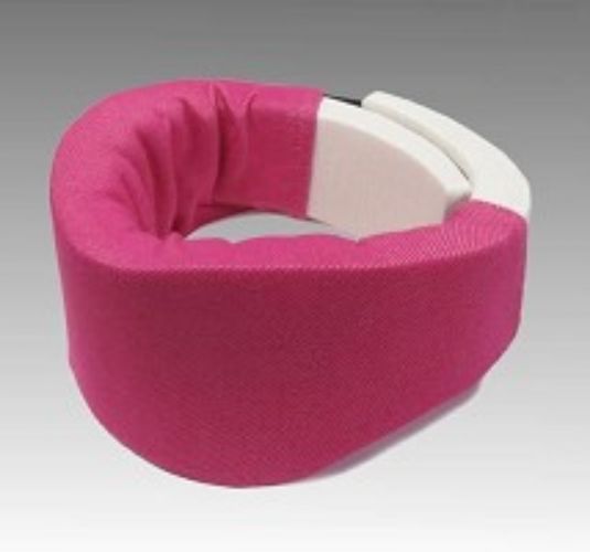 Swirl Collar Head and Neck Support shown in hot pink
