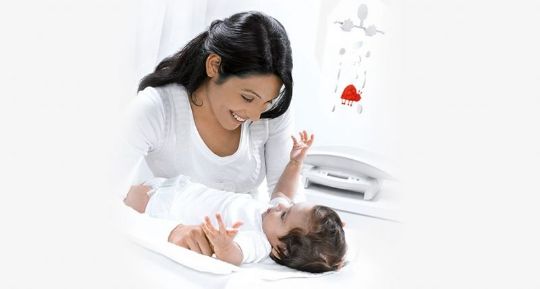 Infant Scale with Infant on Scale 