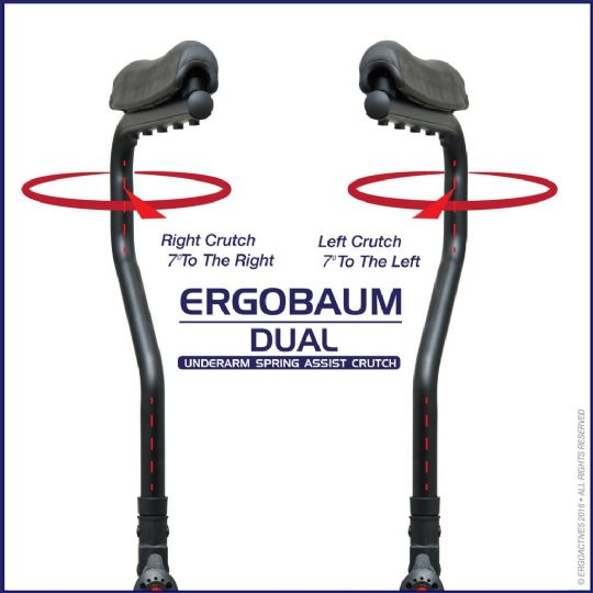 Dual Underarm Crutches offer ergonomic support