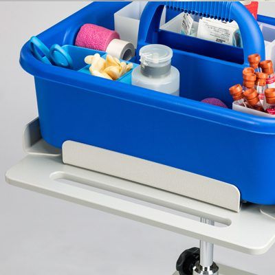 Clinton store and go cart tray with adjustable bracket
