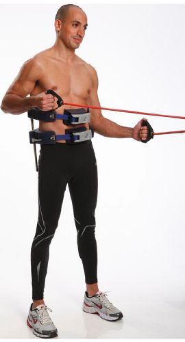 Lightweight exercises may be performed while wearing a DBS or Vertetrac