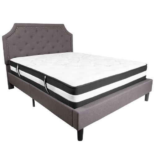 Flash Furniture 12 Inch Medium Firm, King Size Bed Frame For Box Spring And Mattress