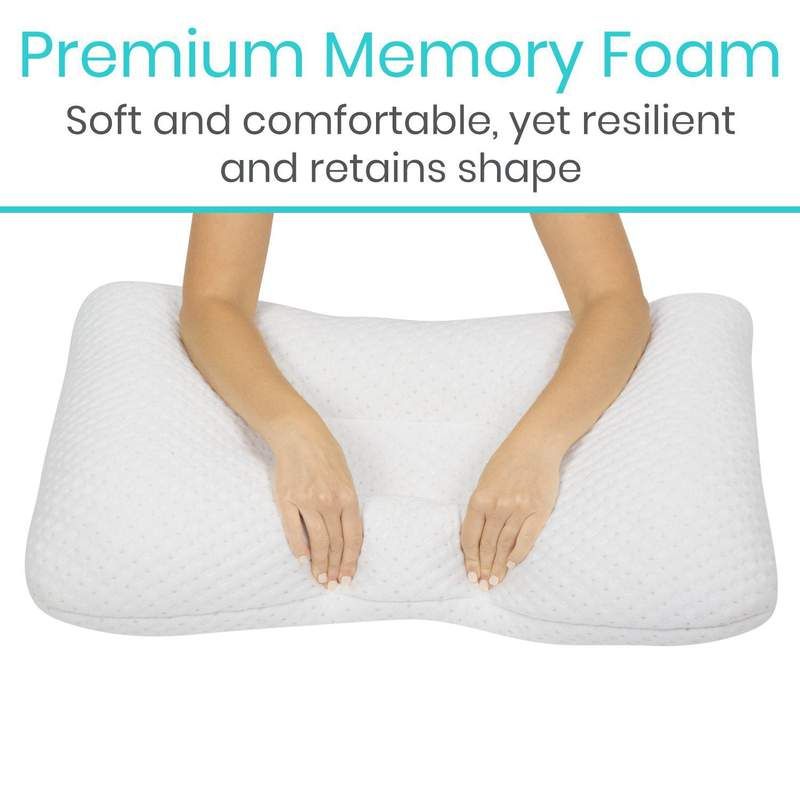 Details about   Foam Sleep Pillow Contour Cervical Orthopedic Neck Breath Memory Support M2Y9 