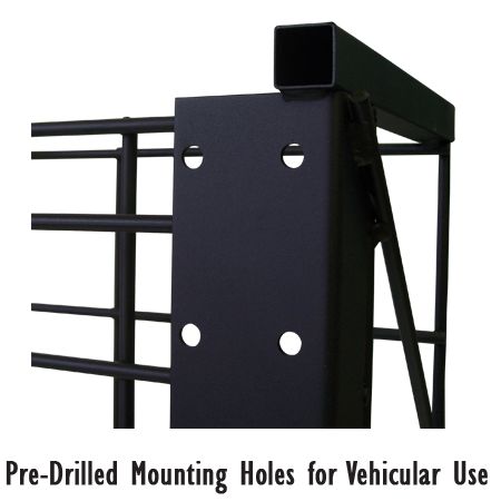 Pre-drilled mounting holes for secure vehicle transportation