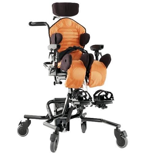 Leckey Mygo Pediatric Seating System shown in the orange option