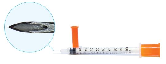 Each EasyTouch U-500 Insulin Syringe is color coded to match the Gauge to make storage and use easier to identify