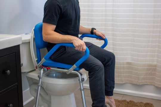 The Gentleboost Uplift offers a higher sitting position when using the toilet or commode.