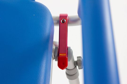 The locking mechanism keeps the chair fixed until you are ready to get up. 