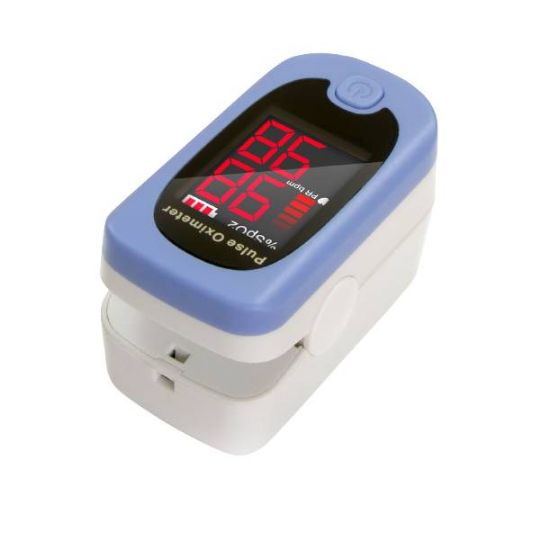 Displays pulse rate and blood oxygen content