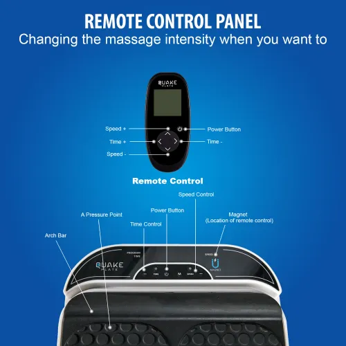 Vibration Plate for Vibration Therapy with 30 Speeds and IR Remote for Neuropathy, Circulation, and Pain Relief - Quake Plate by PMT Vibration Plate for Vibration Therapy with 30 Speeds and IR Remote for Neuropathy, Circulation, and Pain Relief - Quake Plate by PMT