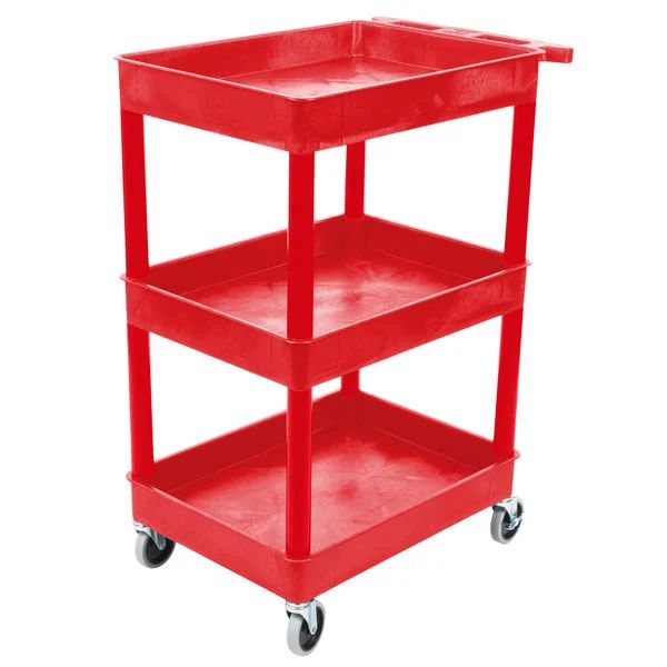 Luxor Rdstc11rd 2 Shelf Red Tub Cart With for sale online 
